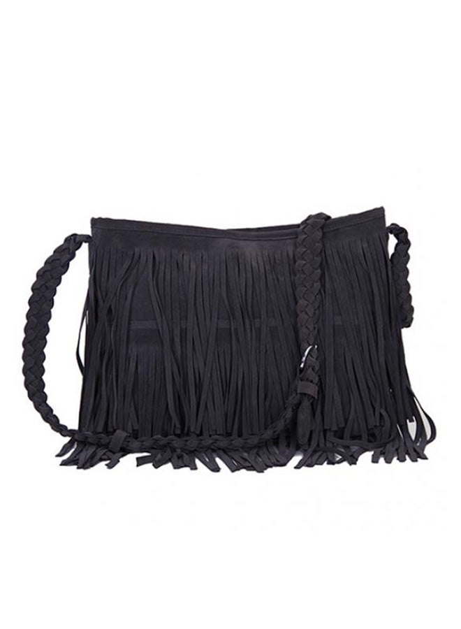 Bluelans Vintage Casual Crossbody Bag Black 