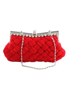 Retro Lace Designer Clutch Rose Red
