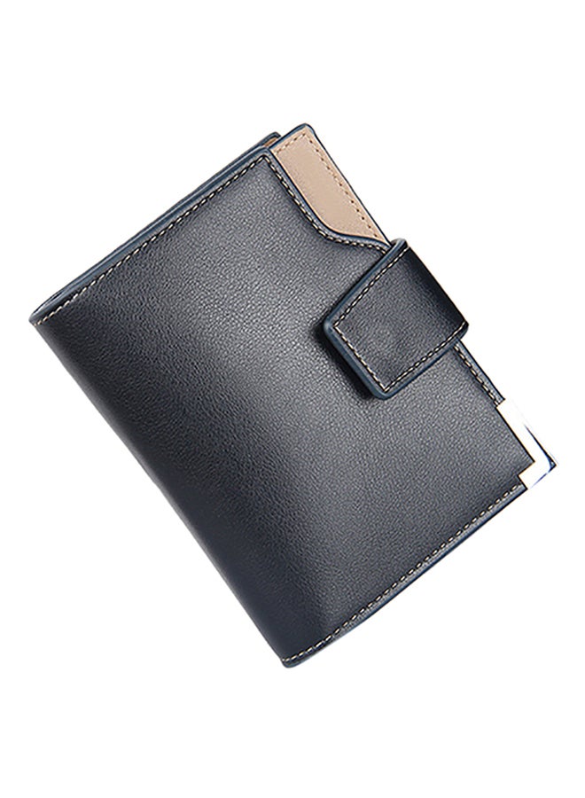 Bluelans Triple Pocket Bi-Fold Wallet Dark Blue