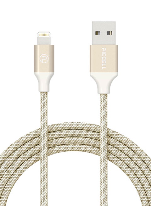 MFI Lightning Braided Cable For Apple iPhone/iPad Gold