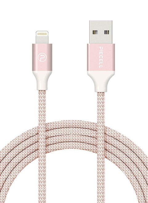 MFI Lightning Braided Cable For Apple iPhone/iPad Rose Gold