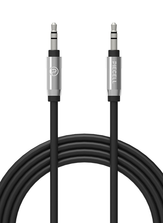 PIECELL Premium Auxiliary 3.5mm Audio Cable Black