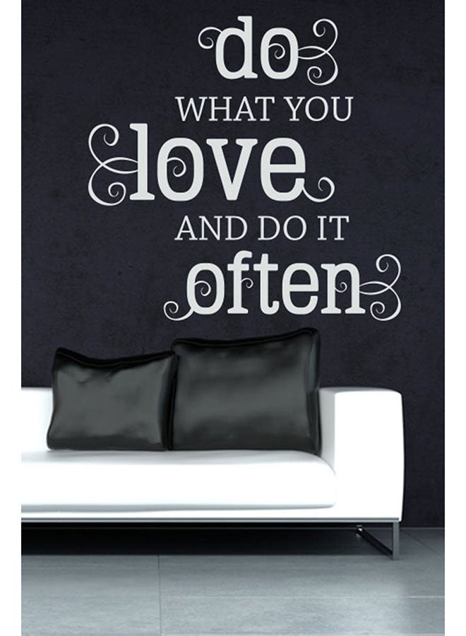 Walliv Do What You Love And Do It Often Wall Sticker Decal White 50x49cm