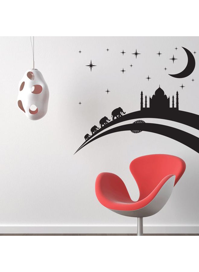 India At Night Wall Decal Black 69x60cm