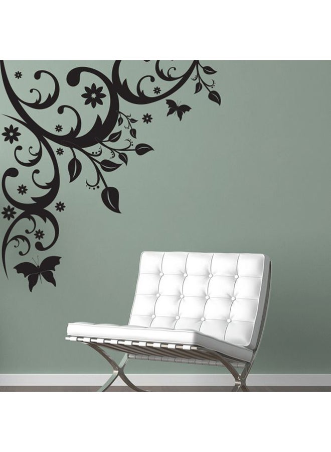 Ornate And Nature Wall Decal Black 60x62cm
