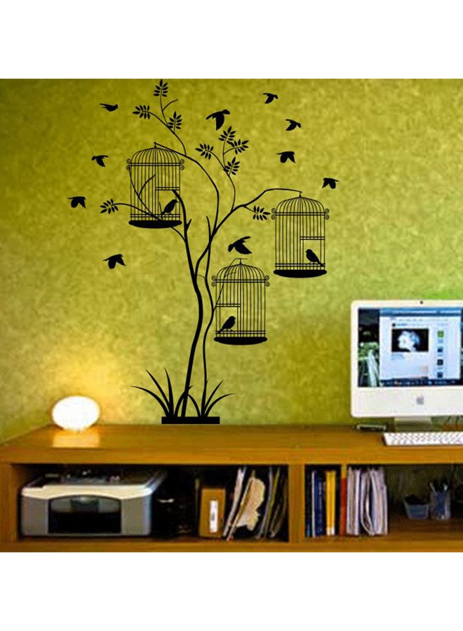 Walliv Birds And Cages Wall Decal Black 60x75cm 