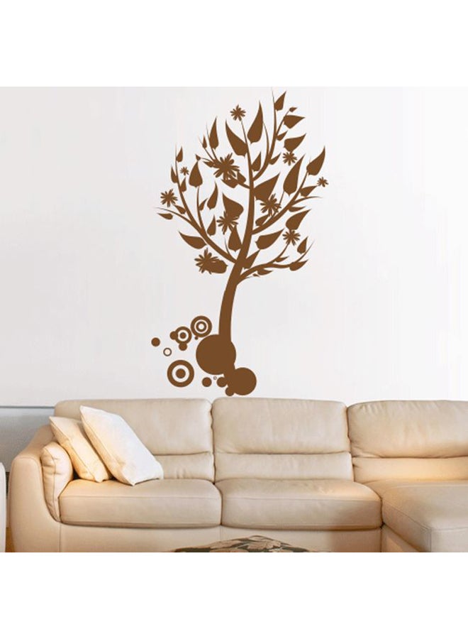 Walliv Blooming Spring Tree With Leaves Wall Decal Brown 60x104cm