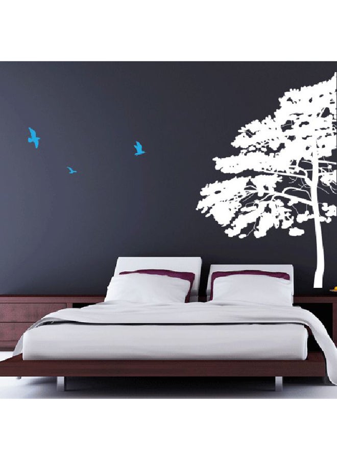 Mountain Tree Wall Decal White/Blue 60x92cm
