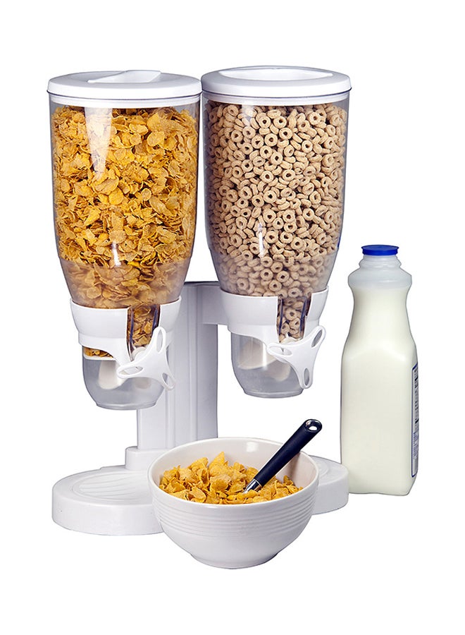 Feelings Double Cereal Dispenser White 13.5x7.5x16.3inch - Image 2