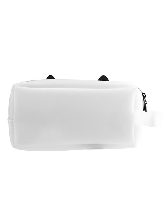 OUTAD - Cartoon Cat Portable Handle Pencil Case White - Image 1