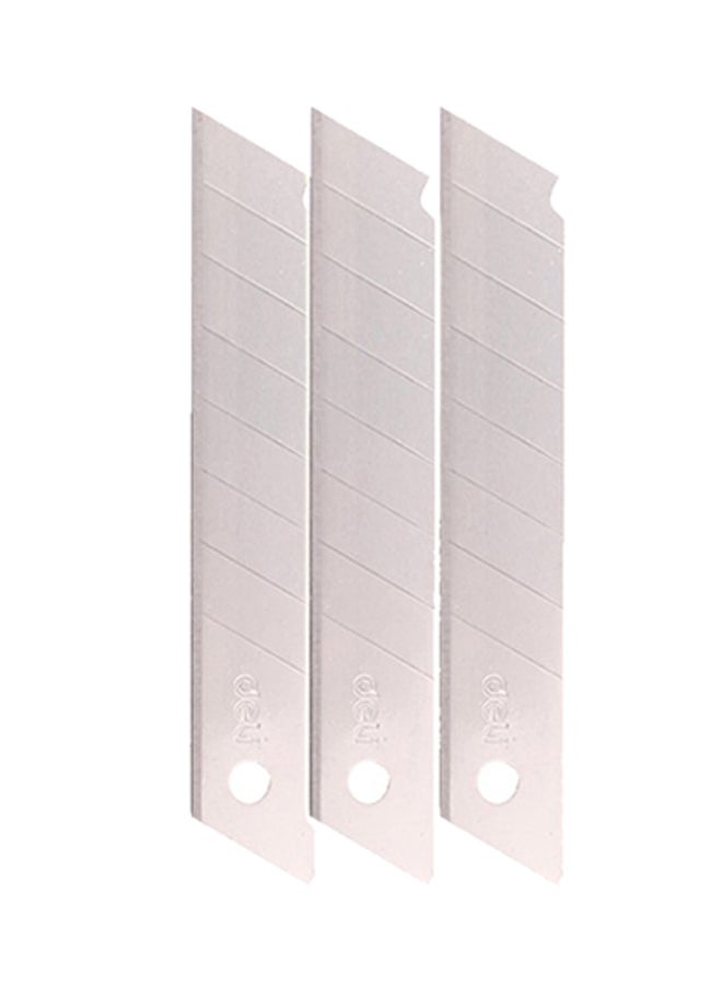 أوتاد طقم مكون من 10 سكاكين بشفرات حادة لقطع الورق ماركة ديلي فضي - Image 3