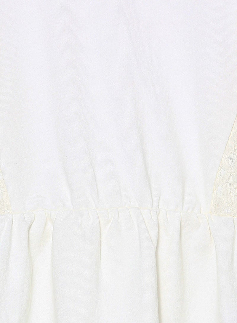 NAME IT - Kids Lace Long Sleeve Top White - Image 1