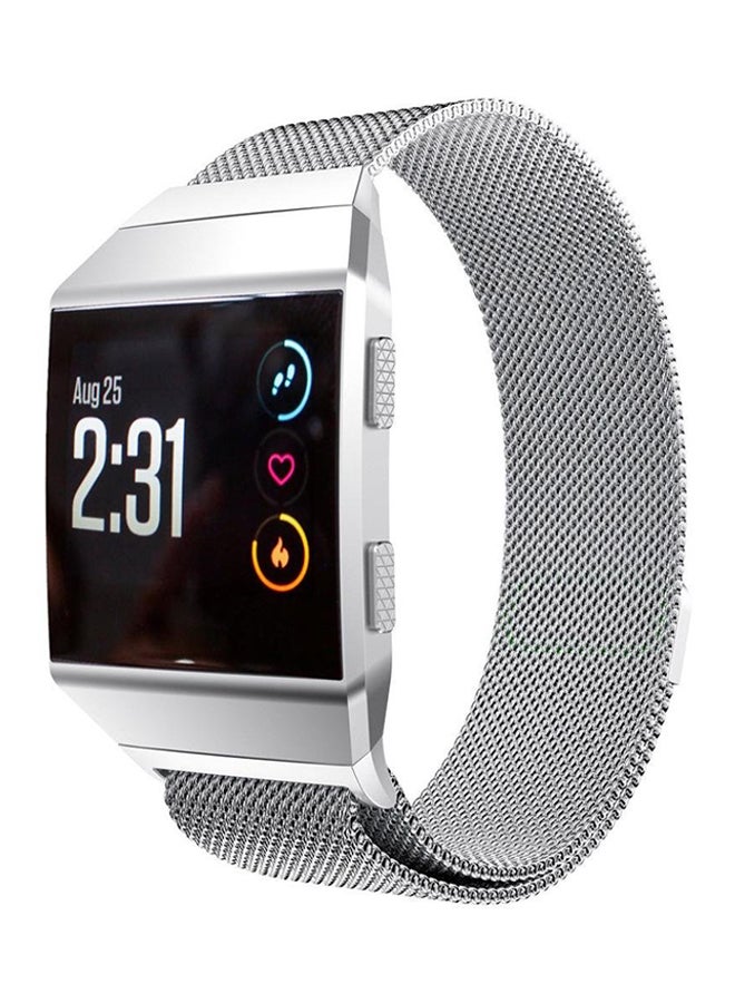 Bluelans Magnetic lock Watch Band For Fitbit Ionic 28261 Silver