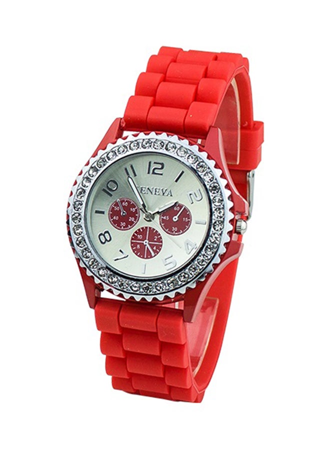 بلولانز ساعة يد من السيليكون بعقارب طراز 6960