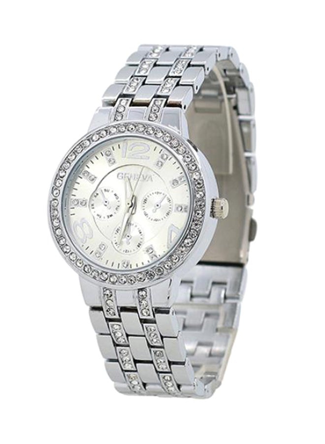 بلولانز ساعة يد إستانلس إستيل بعقارب طراز 8446