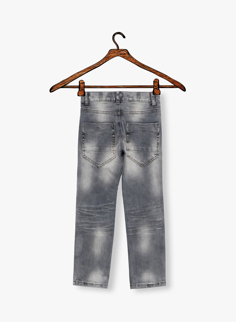 NAME IT - Distressed X-Slim Jeans Grey - Image 1