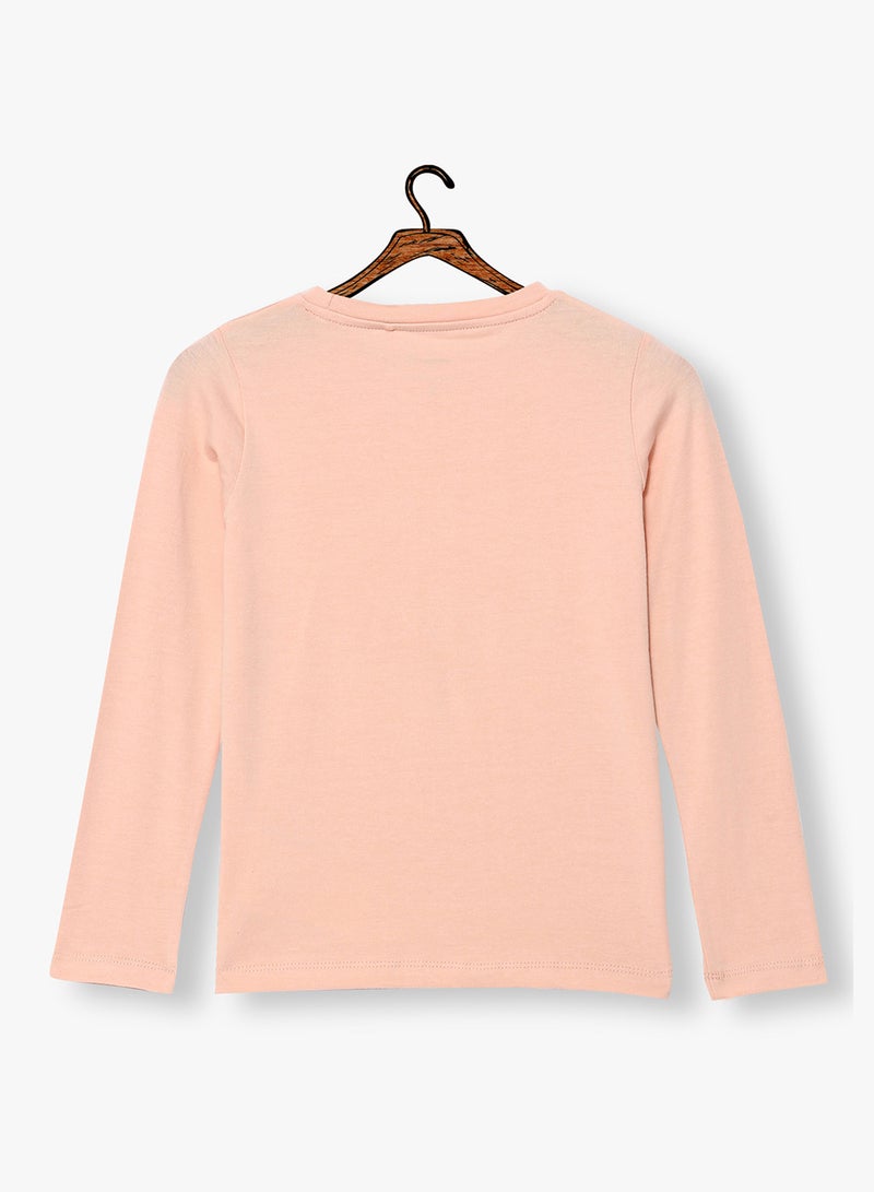 NAME IT Kids Reversible Sequin Long Sleeve T-Shirt Pink/Red - Image 2