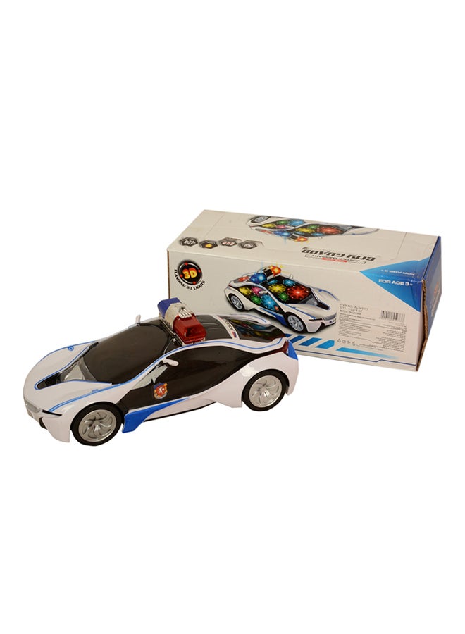 تشايلد توي سيارة الشرطة مع ضوء وامض ثلاثي الأبعاد متعدد الألوان - Image 2