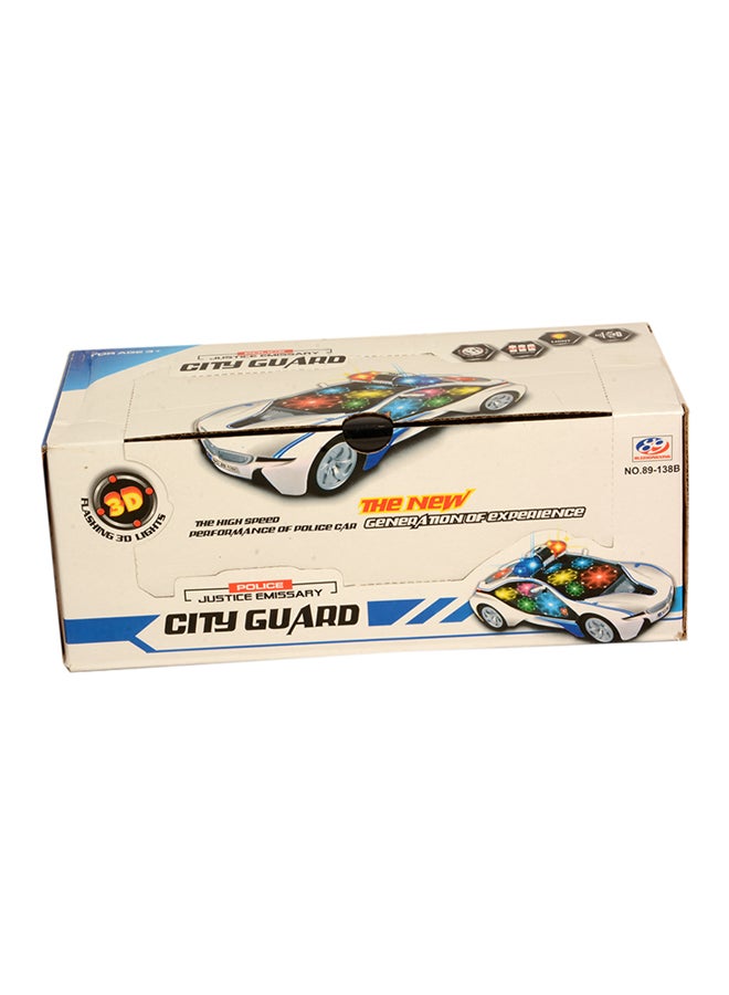 تشايلد توي سيارة الشرطة مع ضوء وامض ثلاثي الأبعاد متعدد الألوان - Image 3