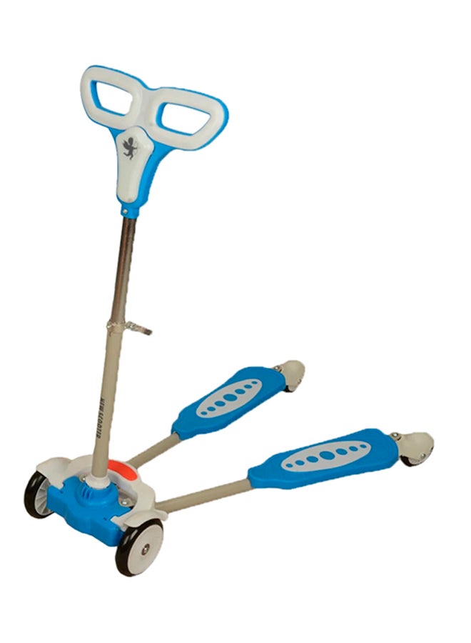child toy 4-Wheel Scooter Toy In Blue With 2 Leg Support And Non Slip Handle For Kids Multicolour 162.56x79x10cm 