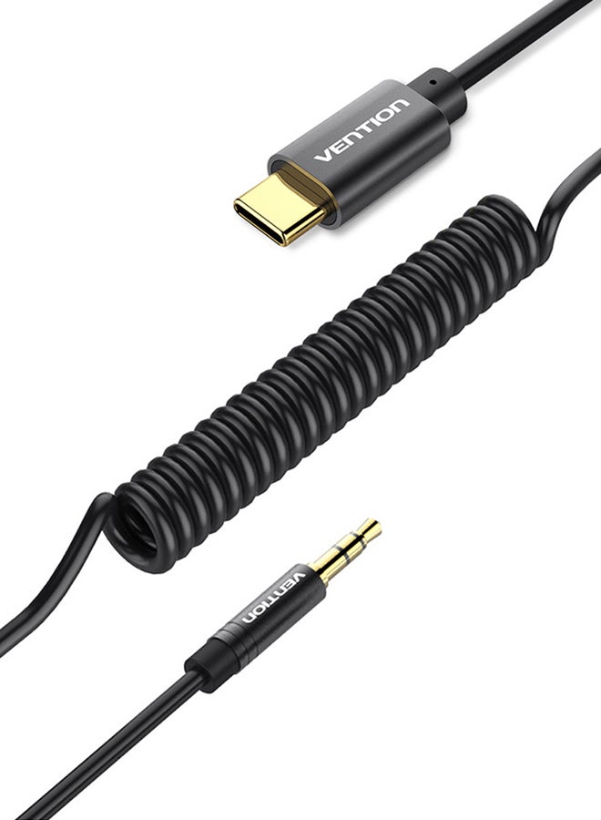 فينشن كابل صوت بمقبس 3.5 ميلليمتراً ذكر ذهبي/ أسود