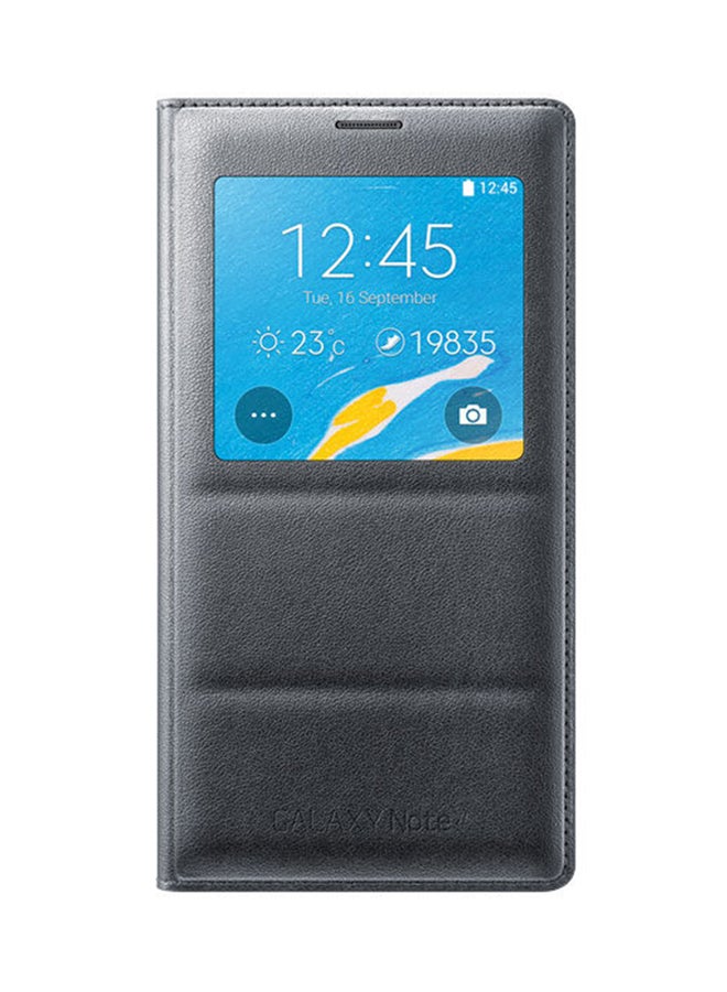 Generic - S-View Flip Case Cover For Samsung Galaxy Note 4 Charcoal Black - Image 1