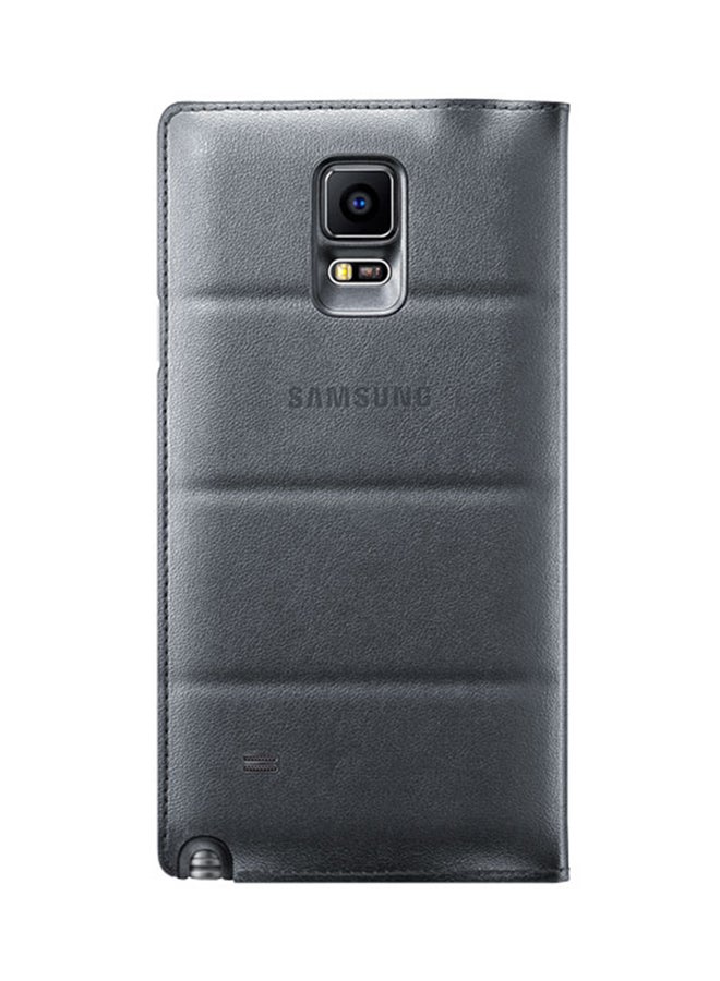 Generic - S-View Flip Case Cover For Samsung Galaxy Note 4 Charcoal Black - Image 1