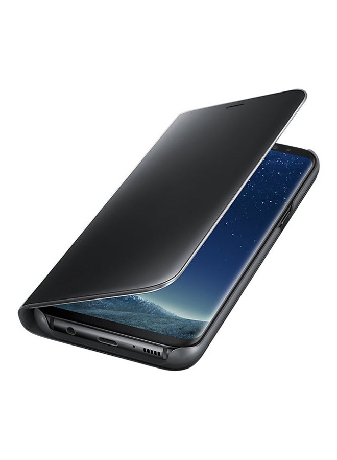 Generic - Clear View Standing Case Cover For Samsung Galaxy S8 Plus Black - Image 1