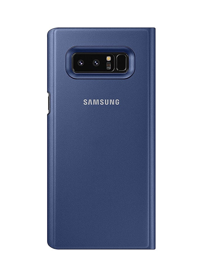Clear View Flip Case Cover For Samsung Galaxy Note8 Blue