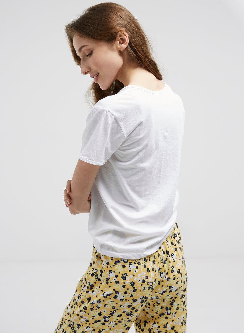 BYC - Round Neck Short Sleeve T-shirt White - Image 1