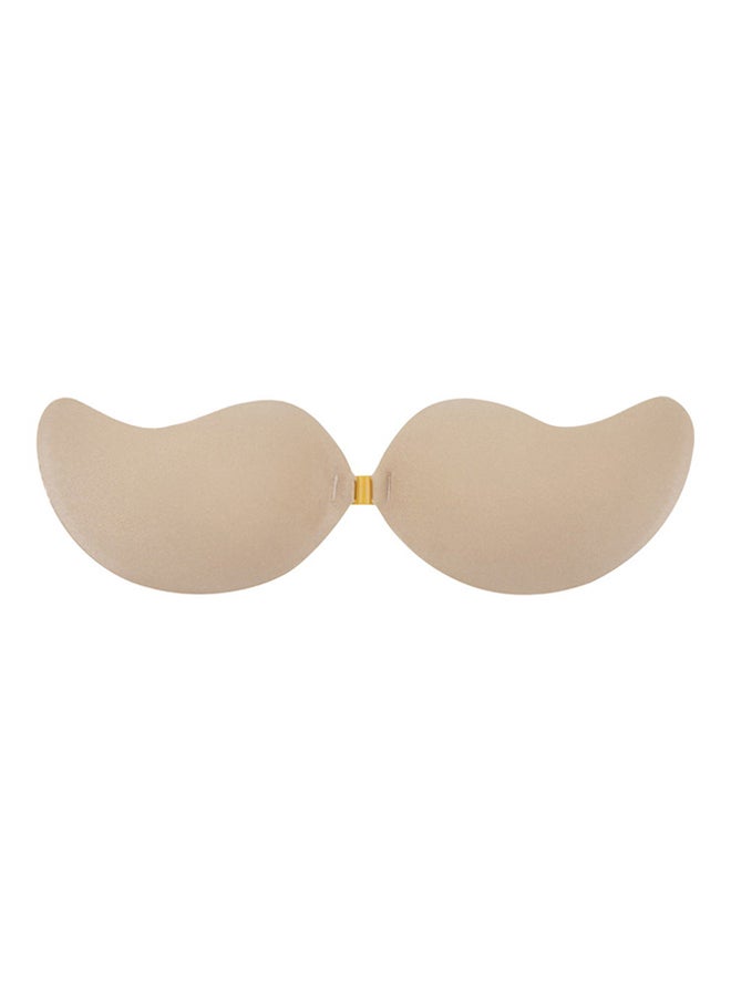 OUTAD - Push Up Self-Adhesive Silicone Bust Front Closure Strapless Invisible Bra Skin Colour - Image 1