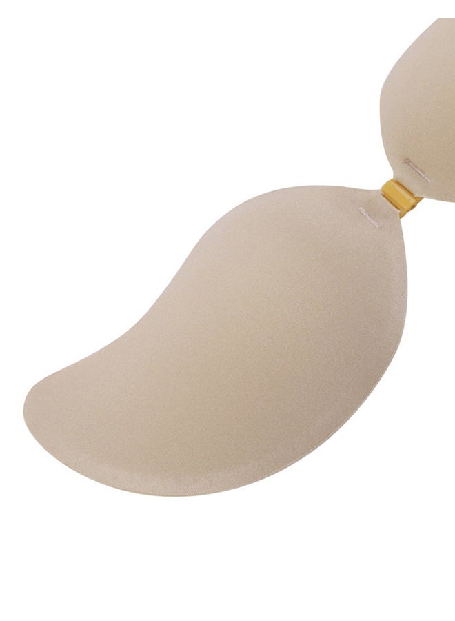OUTAD - Push Up Self-Adhesive Silicone Bust Front Closure Strapless Invisible Bra Skin Colour - Image 1