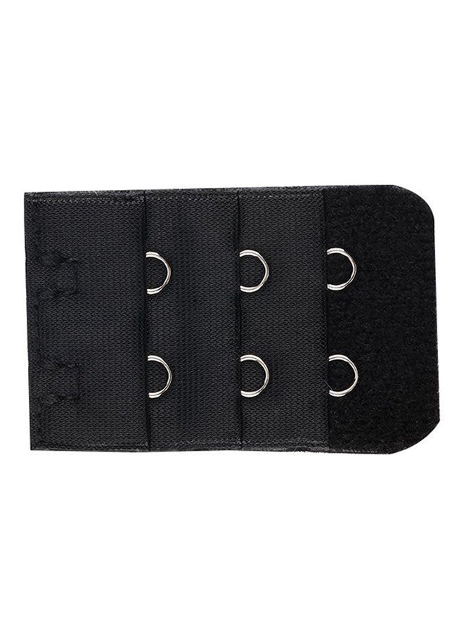 أوتاد طقم إبزيم حمالات الصدر بحزام قابل للإطالة أسود - Image 1