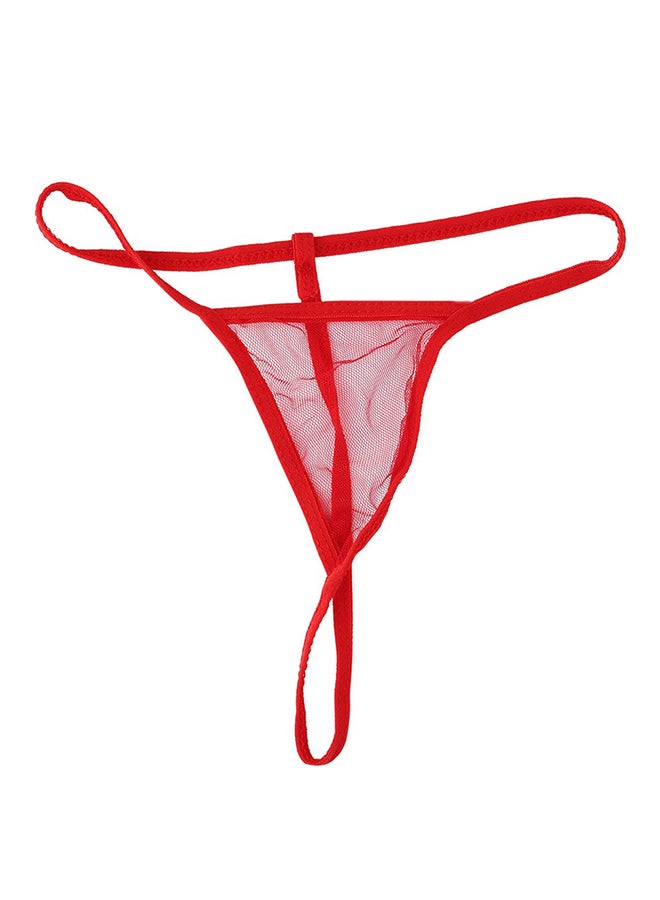 OUTAD - Women Lingerie Lace Bra Underwear Set Night Attraction Sleepwear Red - Image 1