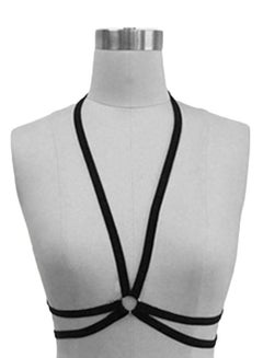 Wiring Harness Hollow Halter Brassiere Straps Black