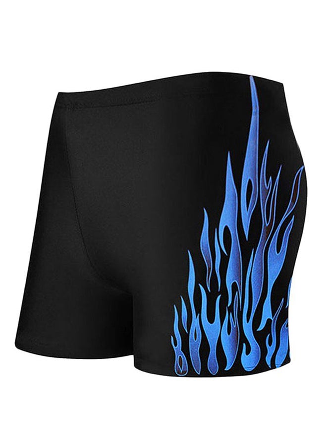 OUTAD 2-Piece Swim Shorts Cap Beach Swimming Suit Set Blue/Black - Image 2