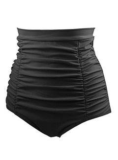 OUTAD High Waist Swimming Shorts Black  - Image 1