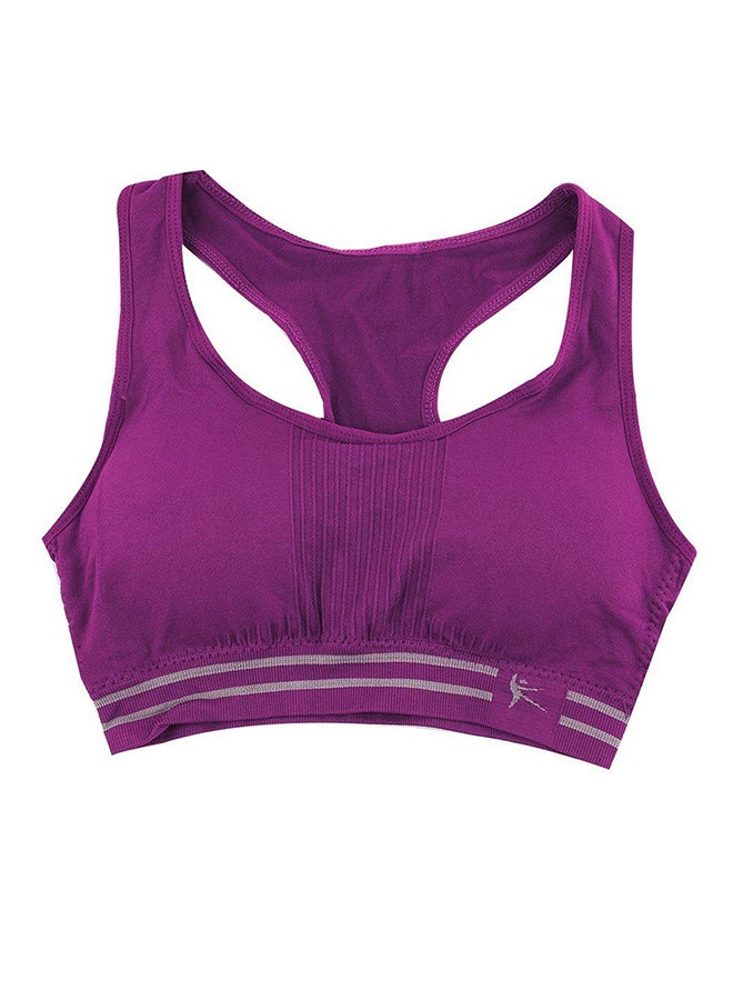 OUTAD - Seamless Racerback Sports Bra Purple - Image 1
