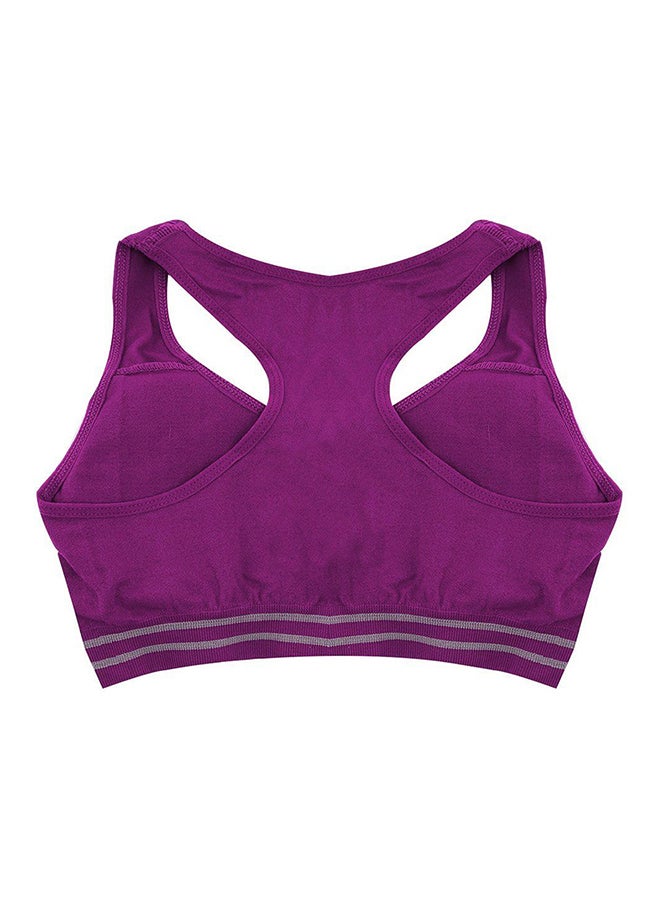 OUTAD - Seamless Racerback Sports Bra Purple - Image 1