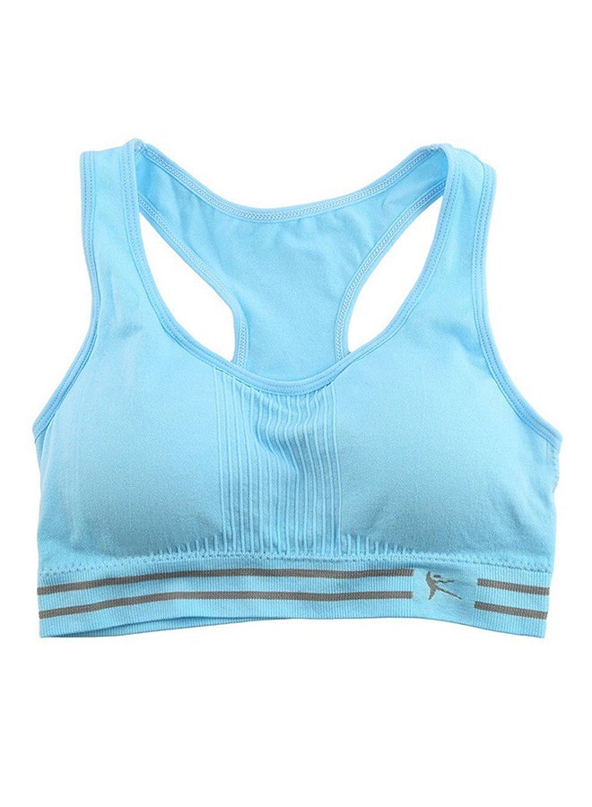 OUTAD Seamless Racerback Sports Bra Blue  - Image 1