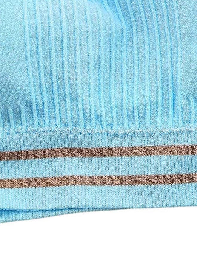 OUTAD Seamless Racerback Sports Bra Blue  - Image 4