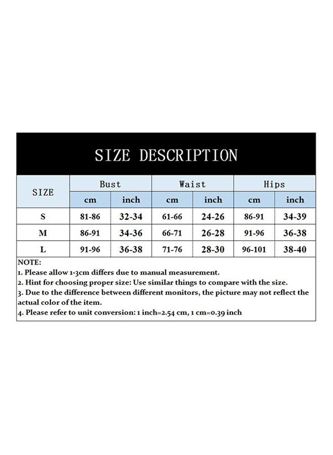 OUTAD Women Bandeau Bikini Set Push-Up Bra Swimsuit Retro Beachwear Swimwear Multicolour - Image 4