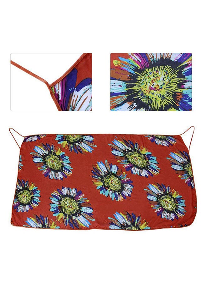 OUTAD Women Summer Floral Chiffon Bikini Cover Up Beach Dress Swimwear Wrap Orange - Image 3