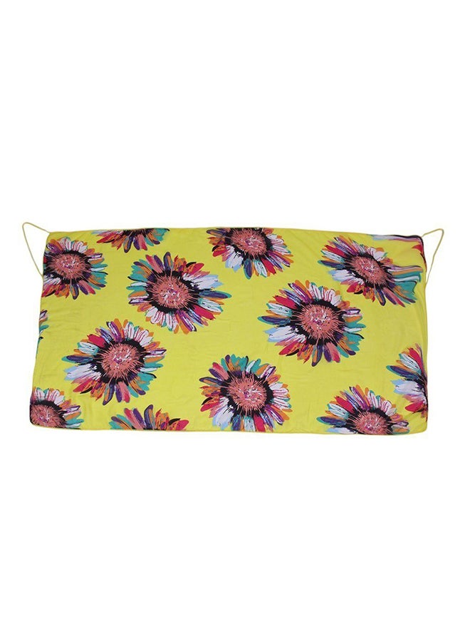 OUTAD Women Summer Floral Chiffon Bikini Cover Up Beach Dress Swimwear Wrap Yellow - Image 2