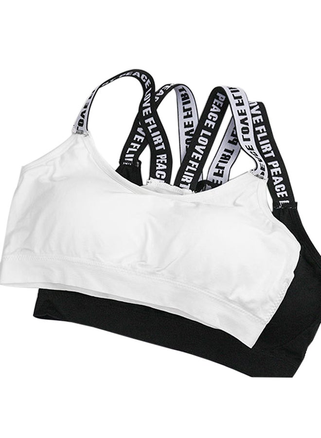 OUTAD Wrapped Chest Seamless Sports Bra White  - Image 3