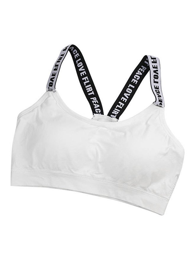 OUTAD Wrapped Chest Seamless Sports Bra White  - Image 1