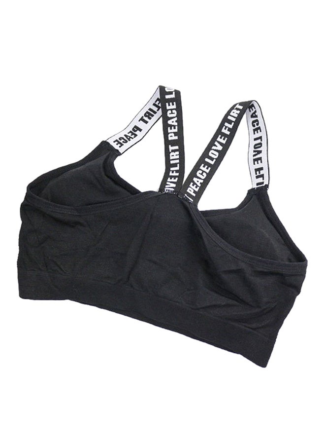 OUTAD Wrapped Chest Seamless Sports Bra Black  - Image 2