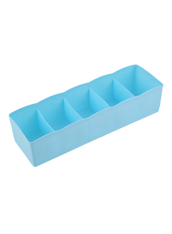 OUTAD - 5-Grid Multifunction Undergarments And Socks Storage Box Blue - Image 1
