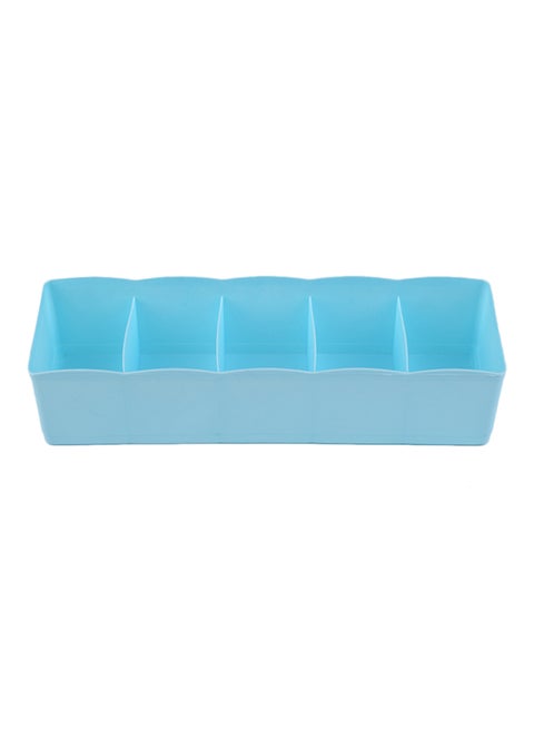 5-Grid Multifunction Undergarments And Socks Storage Box Blue