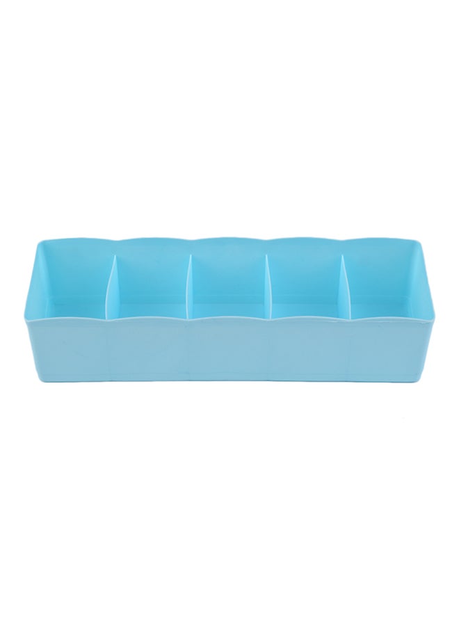 OUTAD - 5-Grid Multifunction Undergarments And Socks Storage Box Blue - Image 1